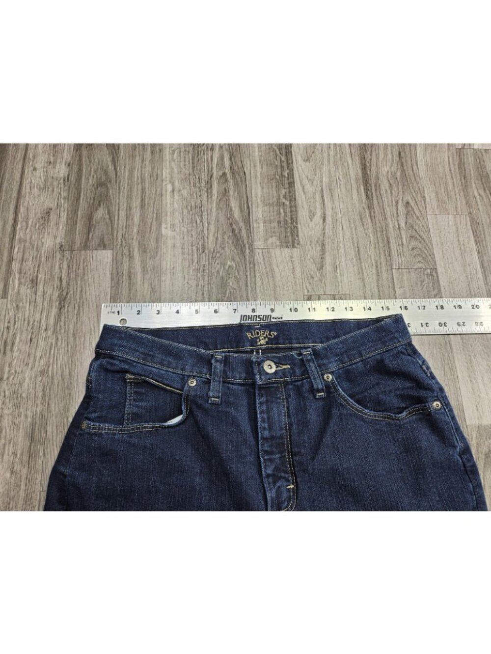 Riders By Lee Straight Jeans Womens 12 Blue Med Wash High Rise Stretch Denim - Picture 7 of 11